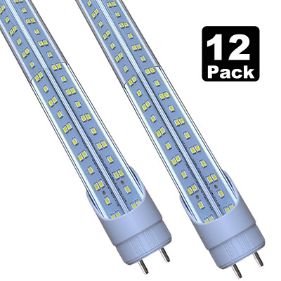 #ad 12 100 PACK T8 4 FT LED Tube 6500K 72W Fluorescent Replacement Lights Bulb NO RF $119.56