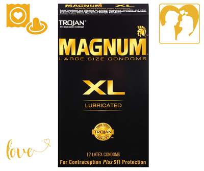 #ad Trojan Magnum XL Large Size Lubricated Condoms 12 Count $10.90