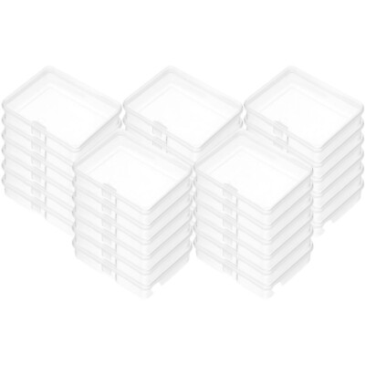 #ad 30 Pcs Small Clear Plastic Container Bead Storage Organizer Mini Box $11.19