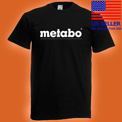 #ad Metabo Power Tools Logo Men#x27;s Black T Shirt Size S 5XL $19.99