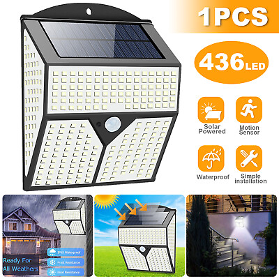 #ad Waterproof LED PIR Motion Sensor Solar Power Outdoor Garden Lamp Yard Wall Light $16.98
