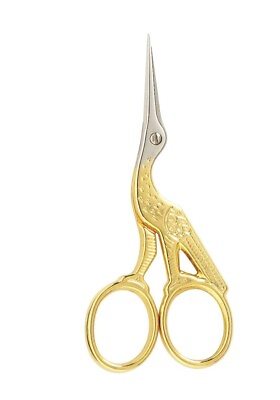 #ad 2 Decorative amp; Emboridery scissors 3.1 2quot; Straight Blades Gold Plated Handle $23.90