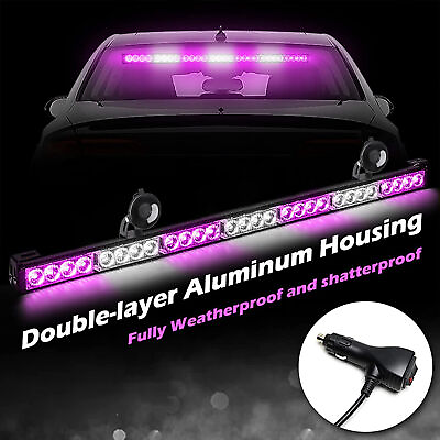 #ad #ad 32quot; LED Emergency Strobe Light Bar Hazard Warning Traffic Advisor Purple White $59.99