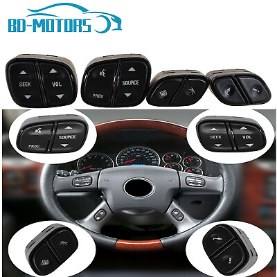 #ad 4* LED Light Steering Wheel Radio Volume Control Switch Button For Silverado GMC $21.59