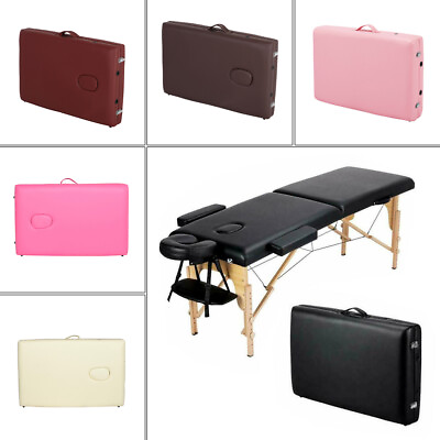 #ad 84quot; Fold Up Massage Spa Bed Facial Tattoo Table with PVC Leather Face Cradle Bed $93.36