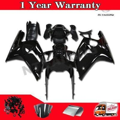 #ad FU Glossy Black Injection Mold Fairing Fit for Kawasaki 2003 2004 ZX6R 636 h008 $339.99