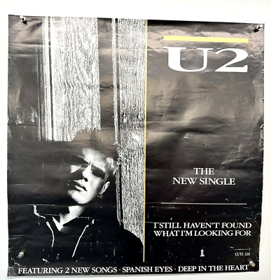 #ad U2 Bono Poster The Edge Island Promo Still Haven’t Found What I’m Looking 1987 GBP 85.00