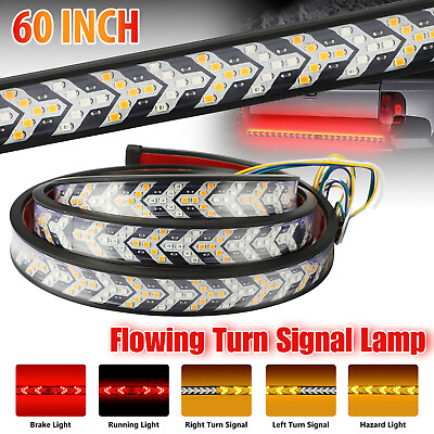 #ad 60quot; Inch Truck Tailgate Strip LED Sequential Brake Signal Tail Reverse Light Bar $13.55