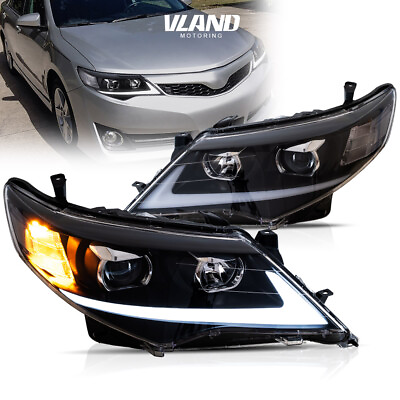 #ad Vland For 2012 2014 Toyota Camry Sedan LED Projector Headlights Assembly LHamp;RH $219.99
