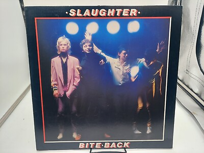 #ad Slaughter Bite Back LP Record 1980 Promo DJM 32 Ultrasonic Clean EX cVG $42.46