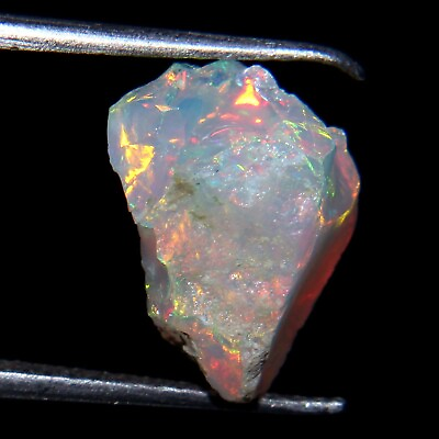 #ad 2.55 CRT Natural Ethiopian multi Fire opal Rough loose Gemstone Raw Opal N 158 $16.17