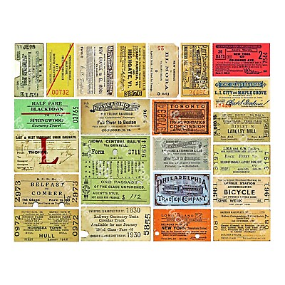#ad Train Ticket Stubs Travel Papers Railroad Ticket Transportation REPRODUCTIONS $8.76