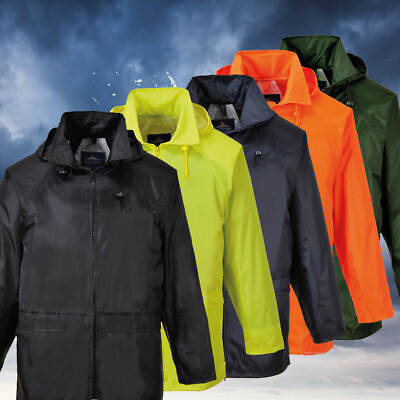 #ad Portwest US440 Classic Waterproof Rain Jacket Lightweight Coat Pack Away Hood $22.22