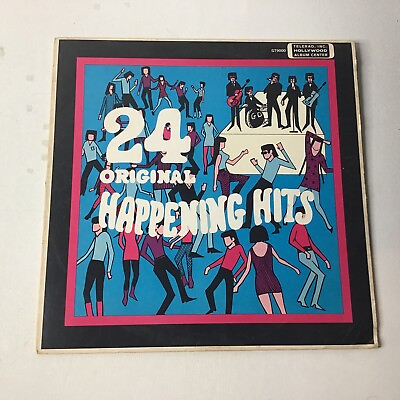 #ad Vintage 33 RPM LP 24 Original Happening Hits Rock Pop Compilation Various $17.99