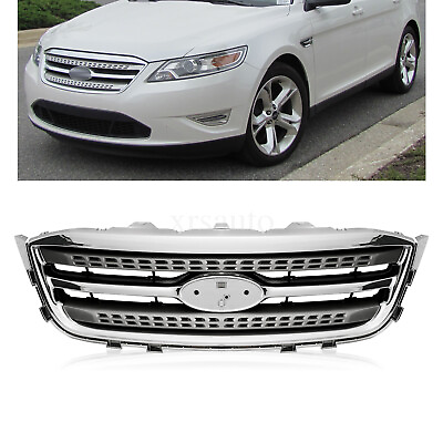 #ad For 2010 2012 Ford Taurus Front Upper Grill Grille Chromeamp;Silver Limited SE SEL $125.99