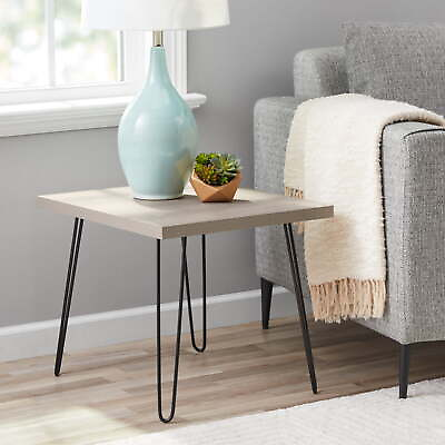 #ad Hairpin Leg Square Side Table Gray $38.99