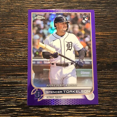 #ad 2022 Topps Chrome Update Spencer Torkelson RC Rookie Purple Refractor #USC157 A $3.15