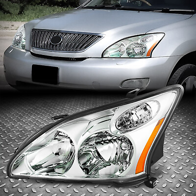 #ad For 04 09 Lexus RX330 RX350 OE Style Left Side Chrome Amber Headlight Head Lamp $77.79
