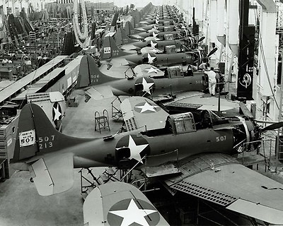 #ad SBD 5 assembly line Douglas Aircraft Company 8quot;x 10quot; World War II WW2 Photo 577 $7.43
