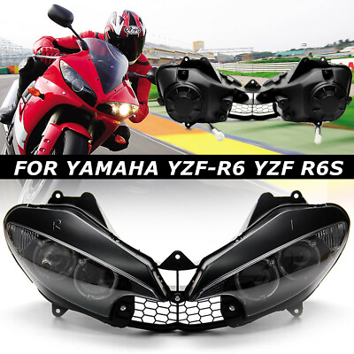 #ad For Yamaha 2003 2005 YZF R6 YZF R6 amp; 2006 2009 YZF R6S Headlight Lamp Assembly $83.55