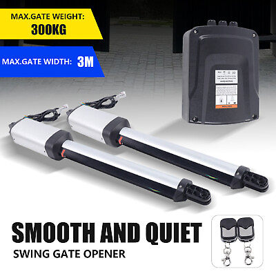 #ad Double Swing Electric Gate Opener Automatic Motor 2 Remote Control Complete Kit $334.16