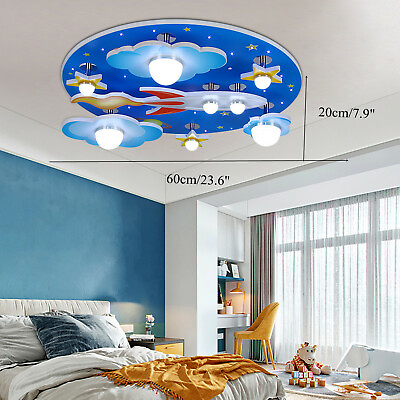 #ad Universe Stars Cartoon Ceiling Light Boys and Girls Chandelier for Baby Room NEW $81.70
