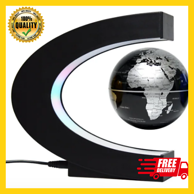 #ad Floating Globe with LED Lights C Shape Magnetic Levitation Floating Globe World $25.99