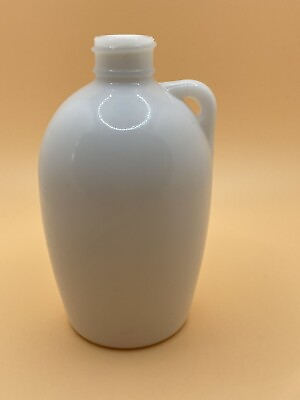 #ad White Bootlegger 1930s 50s Vintage Milk Glass Small Jug $8.00