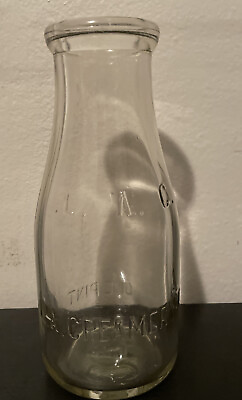 #ad Antique L.A. CREAMERY Embossed Pint Milk Bottle Los Angeles CA $12.99