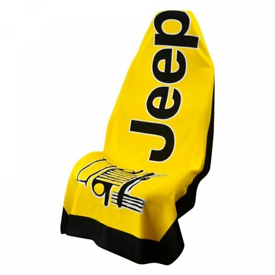 #ad 1 Jeep Towel2Go Seat Cover Yellow With Jeep Logo Fits All Jeep Models $37.95
