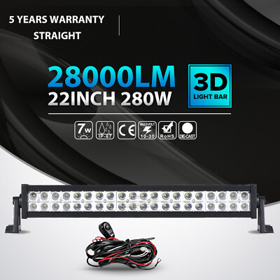 #ad 22quot;inch 280W LED Work Light Bar Flood Spot Offroad SUV ATV Boat Driving 23quot; 24 $49.75