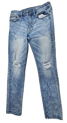 #ad American Eagle Flex Slim 30 x 30 Light Wash Distressed Jeans Preowned 9.13.11 $14.39