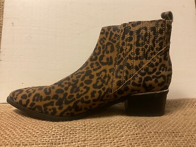 #ad Marc Fisher Women’s Cheetah Print Ankle Boots Size 7.5M $24.50