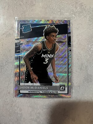 #ad #ad 2020 21 Donruss Optic Jaden McDaniels Silver Wave Prizm Rated Rookie Card RC $2.99