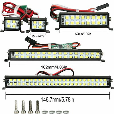 LED Light Bar Roof Lamp Spotlight Kit for SCX10 D90 TRX4 1 10 RC Crawler Car $9.81