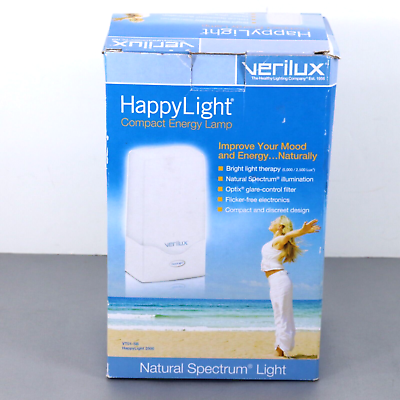 #ad VERILUX HappyLight 2500 Natural Spectrum Light SAD Mood Therapy VT01 SB NEW I P C $24.99