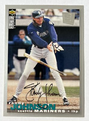 #ad 1995 Collector#x27;s Choice SE #123 Randy Johnson Gold Signature Seattle Mariners $1.99