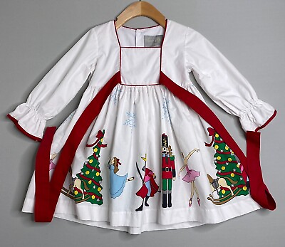#ad ELEANOR ROSE Girls 4 5 Yrs White Ginger Nutcracker Dress Christmas Ballet $30.00