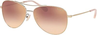 #ad COACH HC7079 90056F Light Gold Sunglasses $68.99