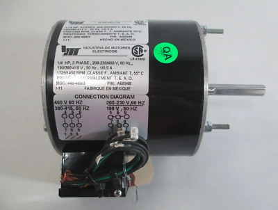 #ad Mcmillan 1 4 HP 3 Phase Motor 208 230 460v a66948 FACTORY CLEARANCE $109.99