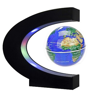 #ad Floating Globe with LED Lights C Shape Magnetic Levitation Floating Globe Wor... $41.66