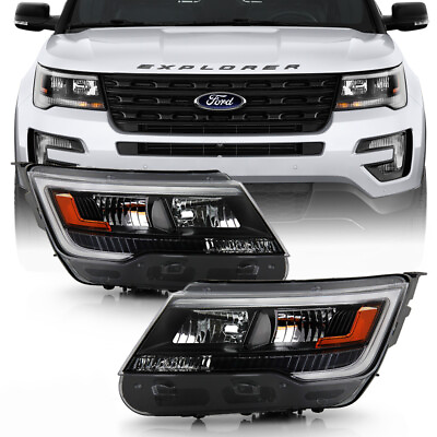 #ad LED Replacement Head Light Lamp Assembly Pair Set For 2016 2018 Explorer Sport $559.99