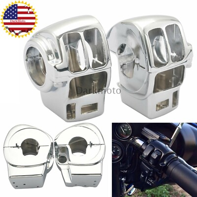 #ad Handlebar Switch Housing Cover Case Kit Chrome For Harley Electra Glide Classic $33.16
