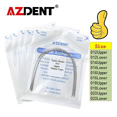 #ad AZDENT Dental Orthodontic Super Elastic Niti Round Arch Wires Nature Form $147.59