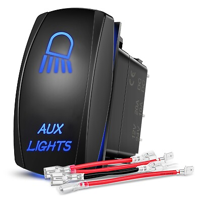 #ad Nilight Aux Lights Rocker Switch Led Light Bar Switch 5 Pin Laser On Off switch $9.99