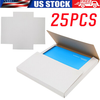 #ad 25PCS White Vinyl Record LP Shipping Mailer Boxes 12.5quot;x12.5quot;x1quot; Album Paper Box $29.99