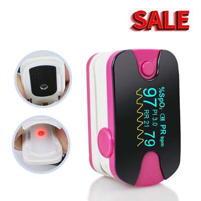 #ad NEW OLED Fingertip Oximeter SPO2 PR PI Respiration Rate Monitor Audio Alarm $6.99