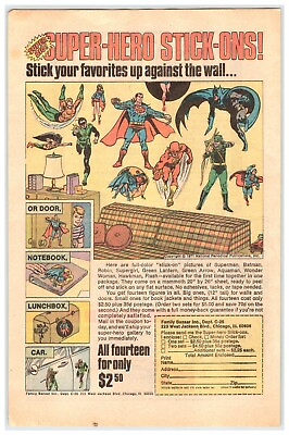 #ad 1974 SUPER HERO STICK ONS DC Comics Vintage 6.5quot; X 10quot; Magazine Ad 1970#x27;s M218 $10.00