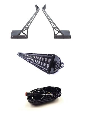 #ad #ad Fishbone Windshield Light Bracket w Iconic LED Light Bar amp; Harness for Wrangler $269.79