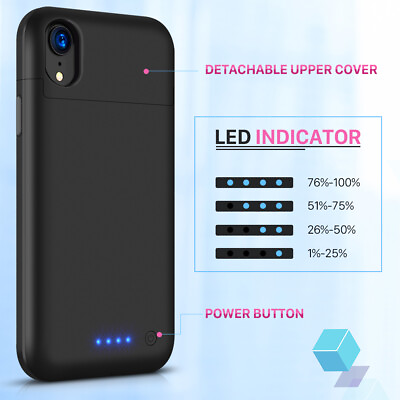 #ad Ultra Slim Extended Battery Pack Case Cover for iPhone XR 5500mAh $22.70